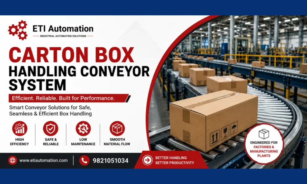 Carton Box Handling Conveyor Systems for Factories and Manufacturing Plants